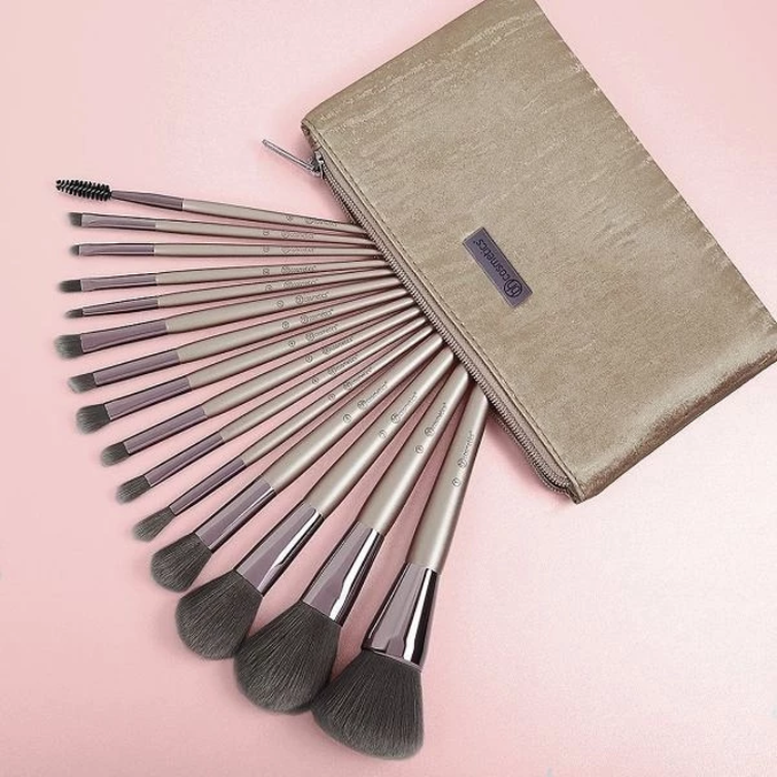 Bộ Cọ Trang Điểm Chuyên Nghiệp 15 Cây BH COSMETICS Lavish Elegance BHBO01.1
